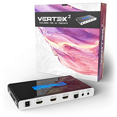 HDFury Vertex² HDF0115 4K HDMI Matrix-Umschalter und Extender 4x2, 18.5 x 11.5 x 2.4 | HDMI Matrix 4x2 4K UHD 60Hz HDR HLG DV HDR10+ Scaler Audio Extract LAN RS232 IR Extender 18Gbps Home Theater