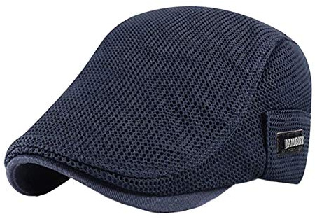 RUICHENG Schirmmütze Herren Sommer Kappe Atmungsaktiv Mesh Barett Cap Schiebermütze Flatcap