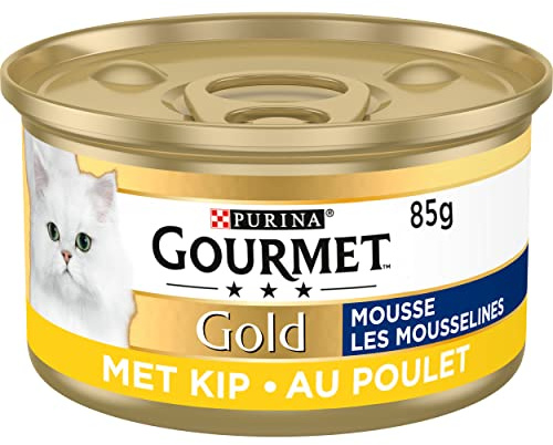 Gourmet Gold Mousse Katzenfutter, Nassfutter mit Huhn - 24x85g - (24 Dosen; 2,04kg)