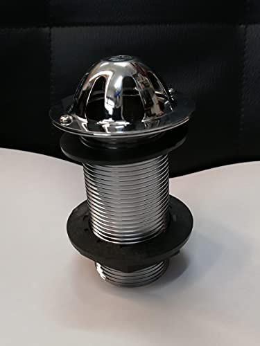 Domed Urinal Waste UNSLOTTED Solid Tail Chrome 1 1/2