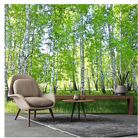 WallArena Vlies Fototapete Wald 200x140 cm Natur | Hochwertige Vliestapete, für Wohnzimmer Schlafzimmer, Vliestapete Wandtapete Tapete 3D Effekt- inkl. Kleister