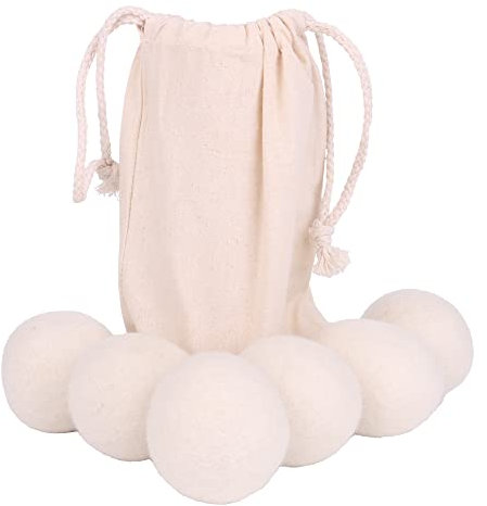 BQLZR Wool Dryer Balls Reusable 2.36 Softener with Storage Bag for Laundry Pack of 6