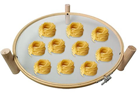 ZCSXK Stand for Drying Pasta – Drying Rack Wood Mesh, Food Dryer with Holder Dryer Vegetables Multipurpose Noodles Net for Vegetables Food