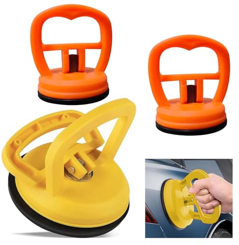 ANBOO 3 Pièce Ventouse Carrosserie,Debosselage Carrosserie,Outils de Kit Debosselage Carrosserie,Extracteur Bosses Voiture,Outillage Mecanique Auto pour Carrosserie Voiture, Verre, Écran