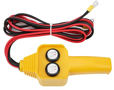Wired Winch Control Handle, Hand Held Winch Remote Controller, Push Button Switch Actuation, Compatible with Most 12V Winch