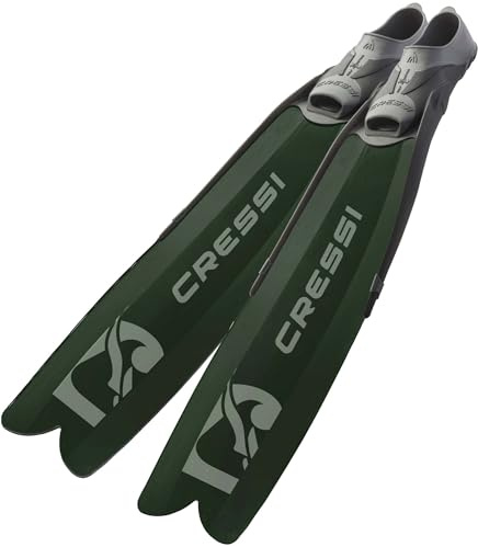 Cressi Gara Modular Boost Fens Green - Långa fenor idealiska för mellanliggande och avancerad gratis dykning och spjutfiske, grön, 38/39, unisex vuxen