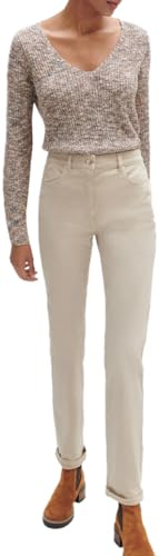 Caroll Pk043-darling Pantalones de Vestir, Beige, 46 para Mujer