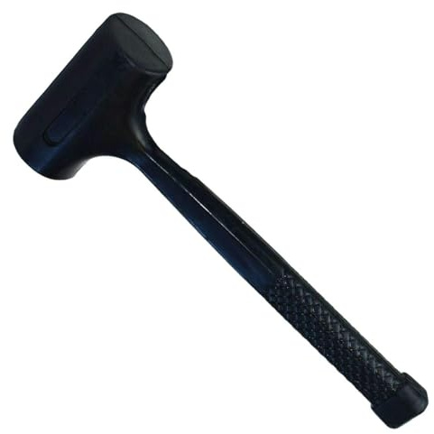 Dunnet Tools 2lb Dead Blow Hammer Heavy Duty, Spark and Rebound Resistant Rubber Hammer Anti Shock Rubber Mallet 900g Deadblow Hammers Molded Unibody Hammers & Mallets