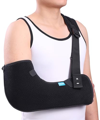 Cozyhealth Arm Sling Shoulder Injury Immobilizer Rotator Cuff Support Brace for Sleeping, Comfortable Medical Sling Arm for Shoulder Injury, Left and Right Arm for Men and Women (L)