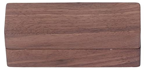 LetCart Ringbox aus Holz, Ringbox aus Holz, 2 Schlitze, Ringhalter aus Holz mit magnetischem Gehäuse, handpoliert, Doppelringbox für Schmuck, Hochzeit