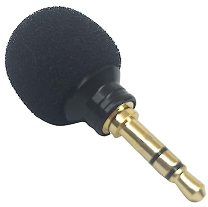 HEMOTON Kleiner Stereo Mikrofon für Sprachaufzeichnungen, Schwarz, 50 G | Metallgehäuse, für Laptop und Tablets, Geeignet zum Chatten, Handliches Format