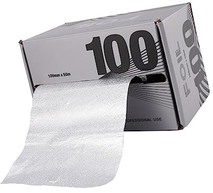 Healvian Geprägte Haarfärbefolienrolle 120mm x 50m Aluminiumfolie Für Dauerwelle Und Professionelle Haarfärbung Friseurzubehör