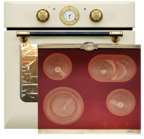 Kaiser spis, inbyggd ugn, EH 6432 ElfBE KCT 6185 RotEm, el, Autark, 68 l med glaskeramik häll, 60 cm, inbyggd spis, 4 QuickHeat-kokzoner, Hi-Light