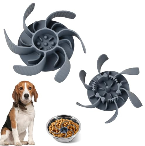 Wisebom 2 Stück Hundenapf Slow Feeder, Anti Schling Napf Hund Silikon Slow Feeder Hundenapf Einfügung Hunde Langsamer Fressnapf für Hunde und Katzen, Entlastet die Verdauung