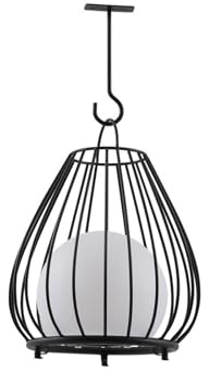 Lindby LED Solarleuchte außen Kelda dimmbar (spritzwassergeschützt (Modern) in Schwarz aus Aluminium (1 flammig,) - Solarlampe Garten
