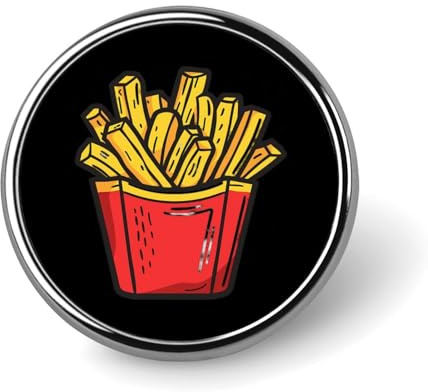 Runde Abzeichen mit Pommes frites, personalisierte Knopfbrosche, Anstecknadeln für die Dekoration von Kleidung