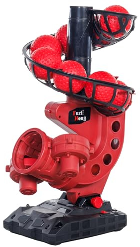 Furlihong 388CBH 2-in-1 Cricket- & Baseballmaschine für Anfänger – Tragbarer & Leichter Ballwerfer mit 3 Wurfrichtungen, mit Powerbank- oder Batteriebetrieb