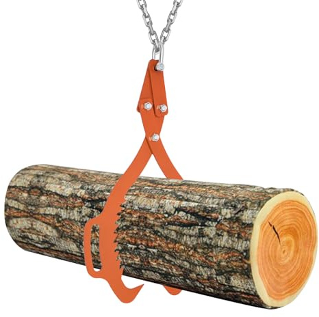 Alicates forestales para troncos de árboles de hasta 760 mm, acero aleado, con 1000 kg de fuerza de tracción, pinzas de madera con 2 mandriles, para tractores/ATVs/tractores Skidder