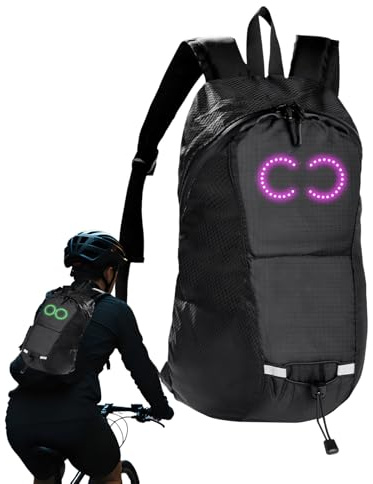 Led Motorcycle Backpack, Laptop Backpack with Led Display Light up, Large-Capacity Biking Rucksack for Camping Riding Cycling Sports Outdoor Trip Trekking Commuting School