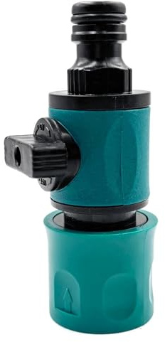 Garden Hose Pipe in-Line Faucet Tap Shut Off Valve Fitting Watering Irrigation Quick Connector with Gadget