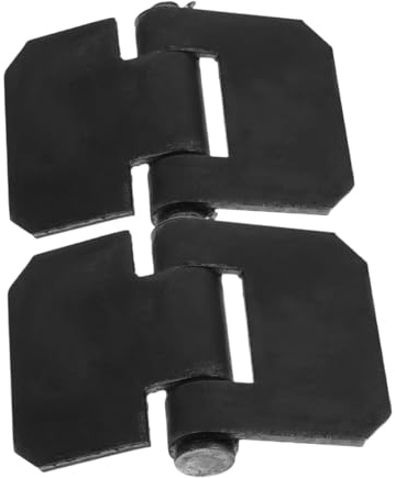 HOLIDYOYO 2pcs Charnières Industrielles de Porte de Remorque en Fer Noir Design Renforcé Épaissi de Porte Détachable pour Rv et Remorques