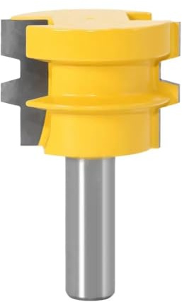 1 fresa de vástago 1/2 (12,7 mm) for tallado en madera, broca for juntas encoladas - Herramienta cincel reversible mediana for carpintería, espiga(01)