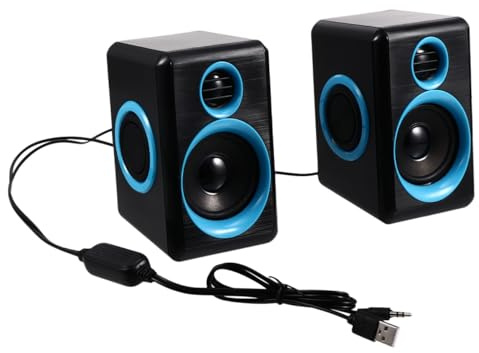 TOBBOMEY Mini Altoparlanti per PC e Laptop USB 2.0, Altoparlante Portatile Compatto per Casa, Ufficio e Scuola, Mini Casse Audio Effetto Sonoro Potente e Compatibilità