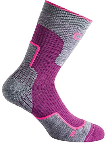 CMP - Mittelgroße Wandersocken aus Wolle für Kinder, Lila, 31/33