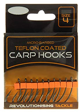 G8DS® Angelhaken teflonbeschichtet Langer Schaft Long Shank Karpfenangelhaken Größe 4