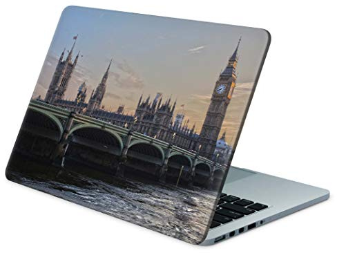 Skins4u Folie Sticker Skin Vinyl Aufkleber mit farbenfrohen Motiven für bis 17.3 Zoll 42x30cm Laptop Skin Decal Cover London