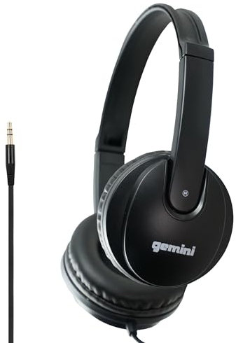 Gemini Sound DJX-200 Casque DJ Professionnel – Moniteur Supra-auriculaire avec Pilotes de 40 mm, Oreillettes Ultra Confortables, Isolation sonore, Design léger pour DJ, Jeux, podcasting, Production