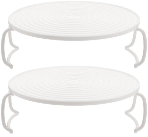 2 Stück Mikrowelle Tablett Mikrowelle Platte Stapler Grillrost Kunststoff Backofen Tablett Rack für Gefrorene Snacks Kochzubehör