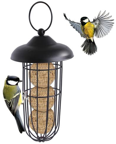 Amini Futterstation vögel ständer Futterstation vögel käfig Vogelfutter Futterspender Wildvögel Futterstelle Aufhängen Vogelfutterstation zur ganzjährigen Wildvögel Meisenknödel (1pcs)