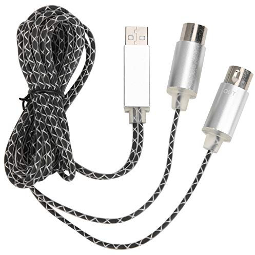 Midi-Kabel, Bearbeiten und Aufnehmen von Midi zu USB Durable 70,9 Zoll Professional für Synthesizer für PC/Laptop für Musik MIDI-Keyboards