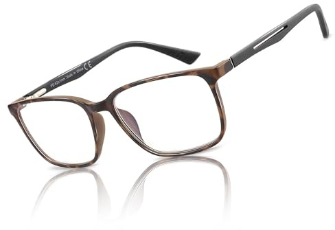 ZENOTTIC Occhiali con Filtro Luce Blu, Occhiali da Lettura Uomo con Montatura Quadrata, Antiriflesso per Sport e Computer