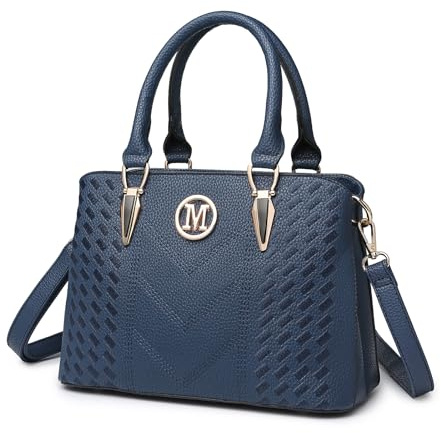 Miss Lulu Handtasche Damen mittelgroß klassisch Henkeltasche Schultertasche mit Lychee Muster mehreren Innentaschen Umhängetasche Arbeit Freizeit Alltags Tasche