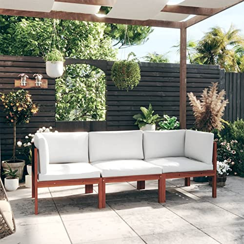 BAZZI 3-Sitzer-Gartensofa Gartenlounge Set Ecklounge Lounge Sofa Balkon Garten Sitzgruppe Akazienholz(3-Sitzer) Lounge Moebel Gartenmöbel Set Holz