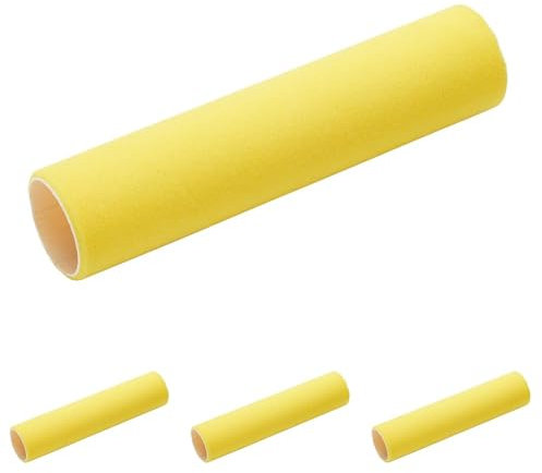 ProDec PRRE001 Foam Paint Roller for an Ultra Smooth Finish and Fast Coverage Painting with Gloss and Satin Paints, Varnishes and Lacquers on Wood and Metal Surfaces Doors and Floors 9, Yellow