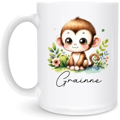 Coffee Mug Monkey Drinking Cup Funny Ceramics Coffee Cup Personalized Stoneware Coffee Mug for Coffee Beer 330Ml