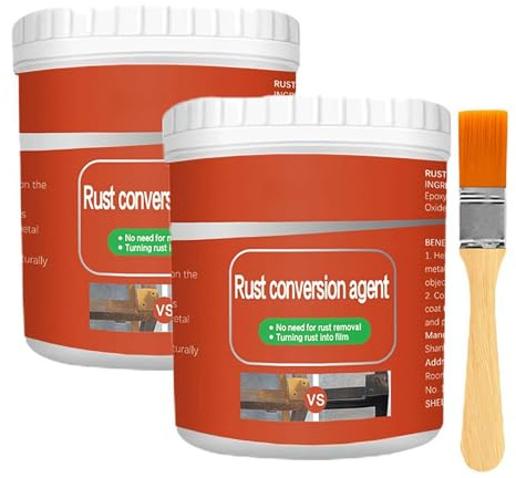 KWJNH Rust Converter for Metal,Rust Paint for Metal with Brush, Rust Remover for Metal,Multi-Functional Rust Treatment for Metal,for Car, Door Handles, Exhaust Pipe Wheels, Front Panels,faucets
