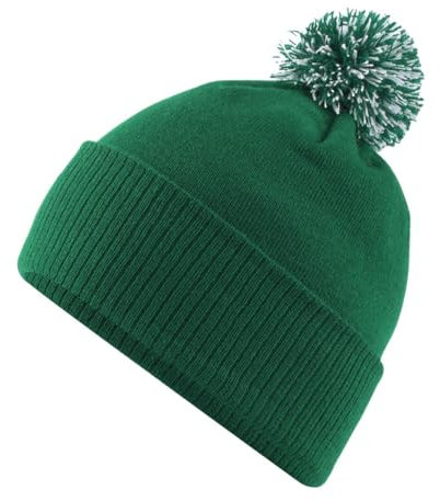Roughtex Bommelmütze Damen Herren - Doppellagige Wintermütze als Beanie oder mit Umschlag tragbar Bottle