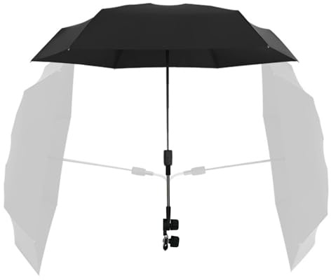 Barnvagns-parasoll, Clip- -paraply för barnvagn, barnvagnsparaply med klämma | UPF 50+ UV-skydd, barnvagns-parasoll, stolparaply för barnvagn, S