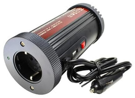 Convertisseur de Courant CC 12 V à AC 230 V, 150 W. Parfait pour Transformer l'énergie et Utiliser des appareils électriques n'importe où. Design Compact et Haute efficacité Garantie.