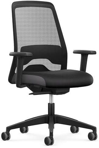 Interstuhl Bürostuhl Every EV25R - Schreibtischstuhl ausgestattet mit Synchronmechanik, atmungsaktivem Netzrücken und Verstellbarer Lordosenstütze für ergonomisches Sitzen - Made in Germany