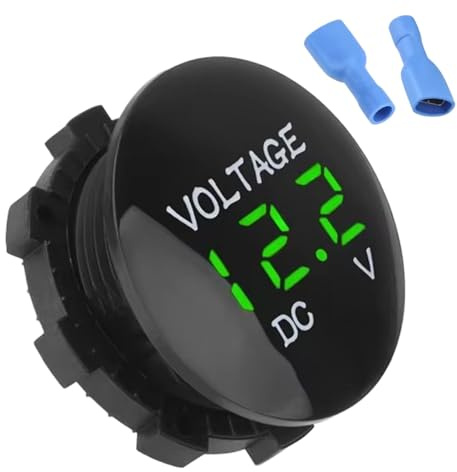 Batteriespannungsmesser, Batterietester 12 V | Batteriespannungsmesser, wasserdichtes DC 12 V LED-Voltmeter-Panel | Digitale Spannungsanzeige, Batterieüberwachung für Auto, Motorrad, Boot
