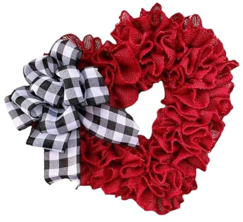 KONTONTY Colgante De Pared Forma De Corazón Forma De Corazón para Puerta De Entrada Adorno Colgante para Boda Decoración De Coronas para San Valentín