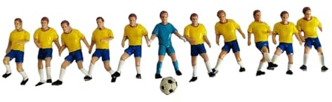 LeeQinersw 11 Modelli di Calciatore in Miniatura per La Decorazione della Scena Fai -da -Te, Giocatore Giallo