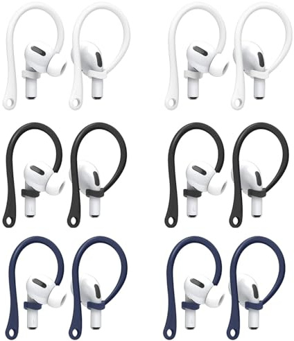 SIXHAOBU 6 Paires Crochet pour AirPods,écouteur Earhooks Silicone Crochet Ecouteur,Accessoires de Maintien Sécurisés pour Activités Sportives, Parfaits pour Courir