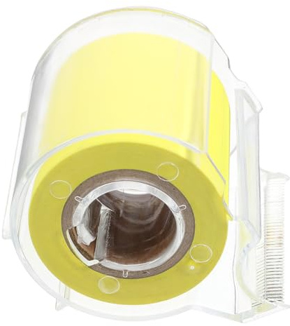 PACKOVE Rollo de Notas Adhesivas Portátil Amarillo Cinta Adhesiva Reutilizable para Bloc de Notas de Papel Pegatina Autoadhesiva para Oficina Escuela y Hogar Múltiples Usos y Fácil