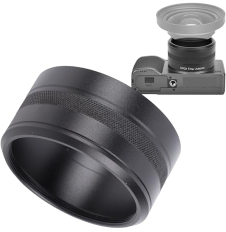 Cuifati Tubo Adaptador de Filtro de Lente de Cámara, Montura Roscada de 49 Mm con Aleación de Aluminio Aeroespacial, Compatible con Lentes Telefoto Macro Gran Angular